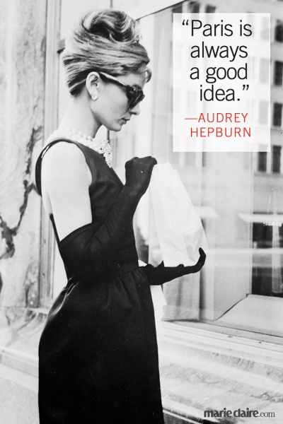 hepburn - paris always a good idea (bw)